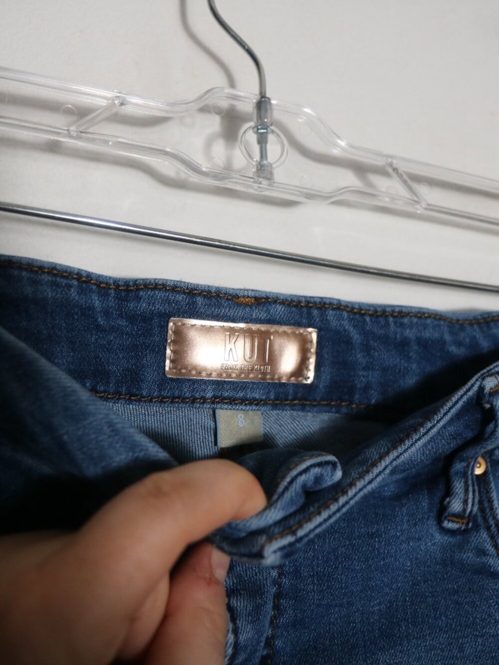 Kut From the Kloth Meg Fab AB Wide Leg Jeans Women 8 Crop Ankle Mid Rise Stretch - Picture 3 of 5